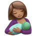 🤱🏽 breast-feeding: medium skin tone display on Apple